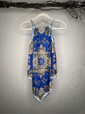 Zara Blue Paisley Blouse Handkerchief
Style Top